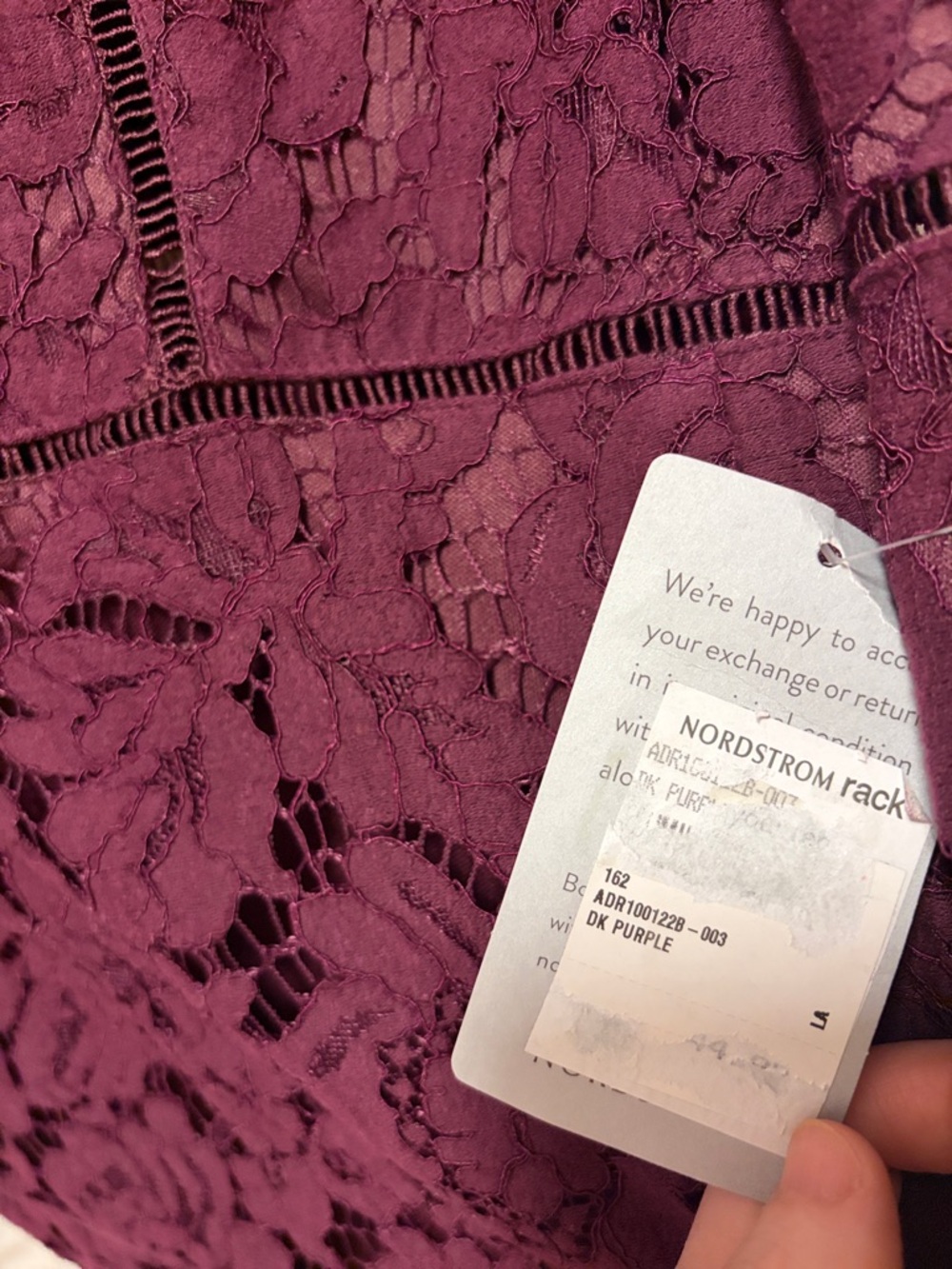 Sleeveless Lace Sheath Dress in Burgundy - Picture 6 of 9